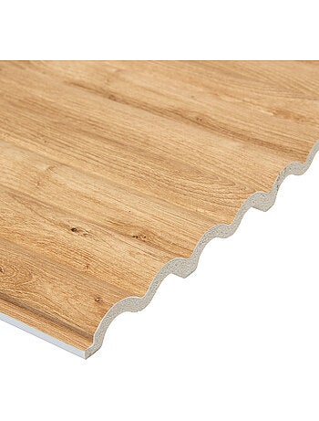 Lot de 2 panneaux décoratifs effet bois 120x30cm ALCOV