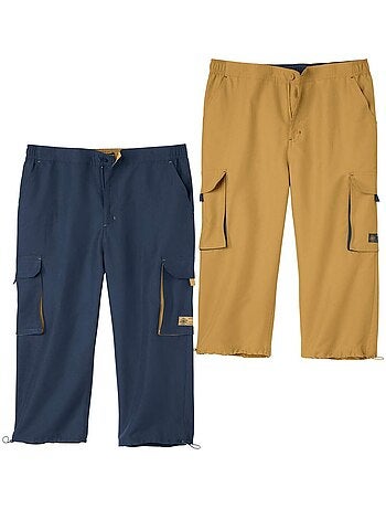 Le lot de 2 pantacourts cargo microfibre - atlas for men