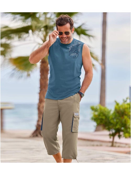 Lot de 2 Pantacourts Cargo Microfibre   - ATLAS FOR MEN - Kiabi