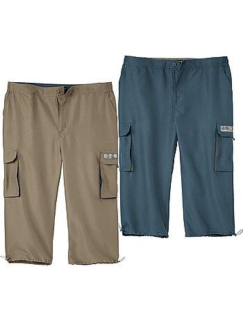 Lot de 2 pantacourts cargo microfibre - atlas for men