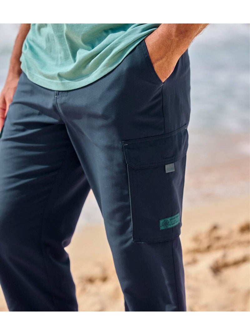 Lot de 2 Pantacourts Cargo Microfibre   - ATLAS FOR MEN Bleu Vert - Kiabi
