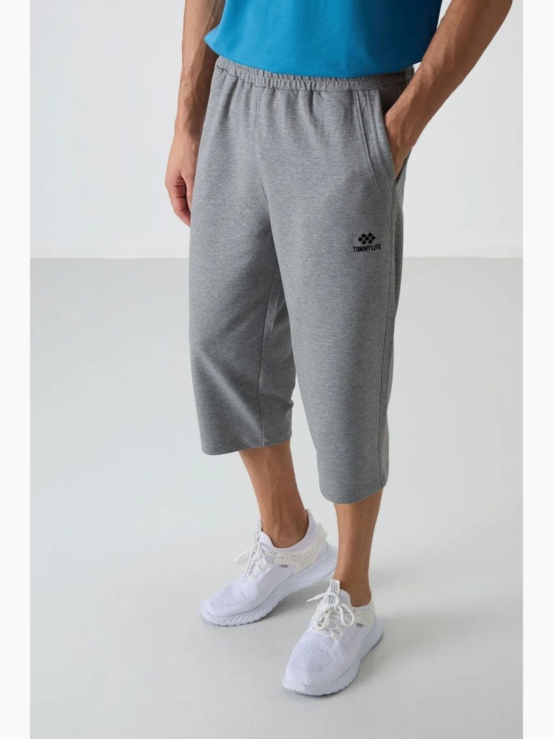 Lot de 2 pantacourts en jersey tommy Gris - Kiabi