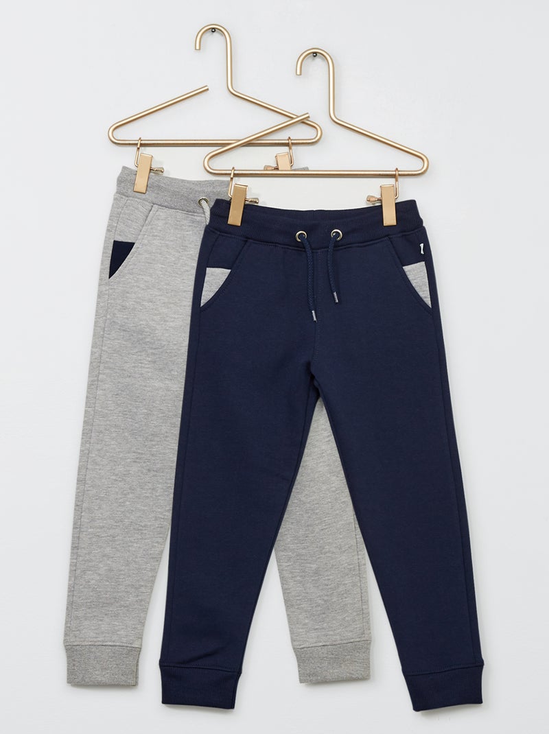 Lot de 2 pantalon molletonné Bleu - Kiabi