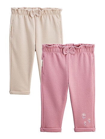 Lot de 2 pantalons bébé en molleton Dina