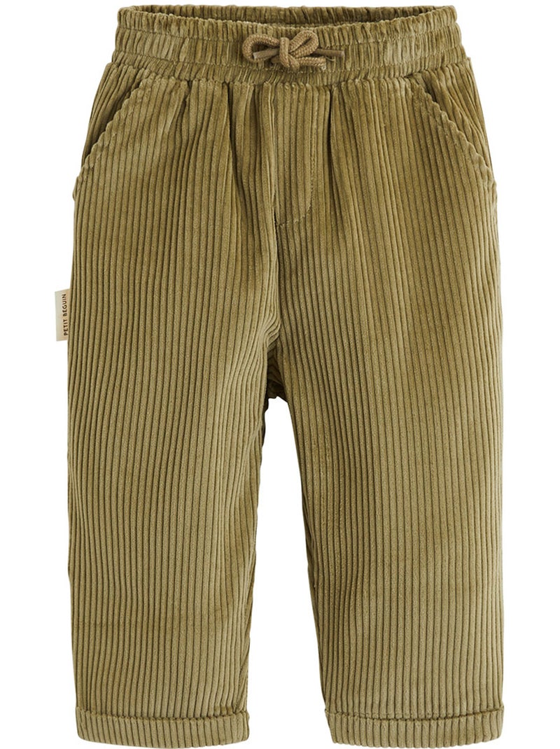 Lot de 2 pantalons bébé en velours côtelé charly Camel - Kiabi