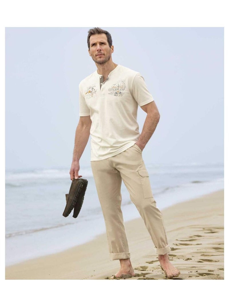 Lot de 2 Pantalons Cargo  - ATLAS FOR MEN Bleu Beige - Kiabi