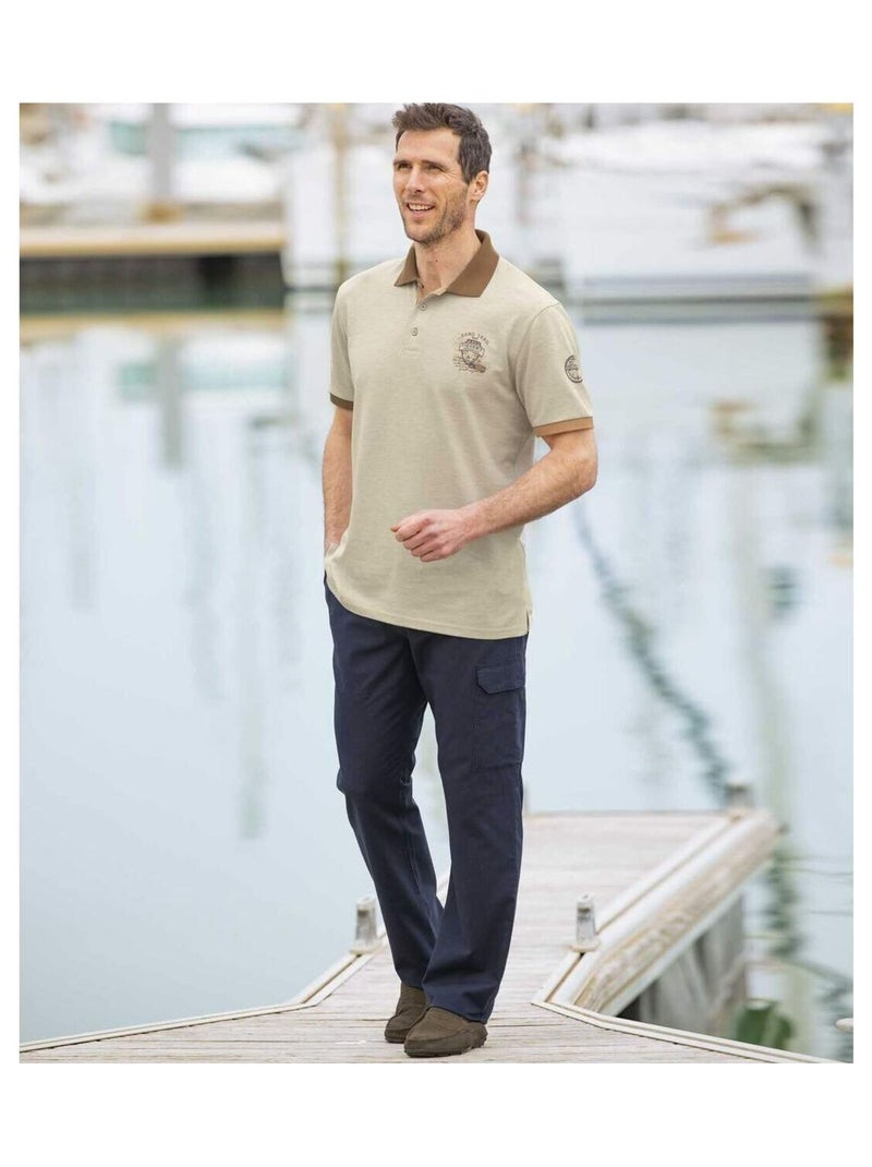 Lot de 2 Pantalons Cargo  - ATLAS FOR MEN Bleu Beige - Kiabi