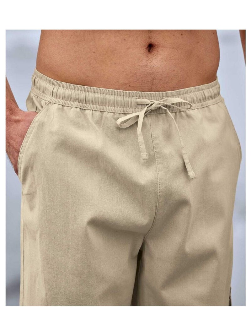 Lot de 2 Pantalons Cargo  - ATLAS FOR MEN Bleu Beige - Kiabi