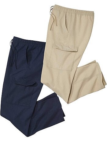 Lot de 2 pantalons détente cargo - atlas for men