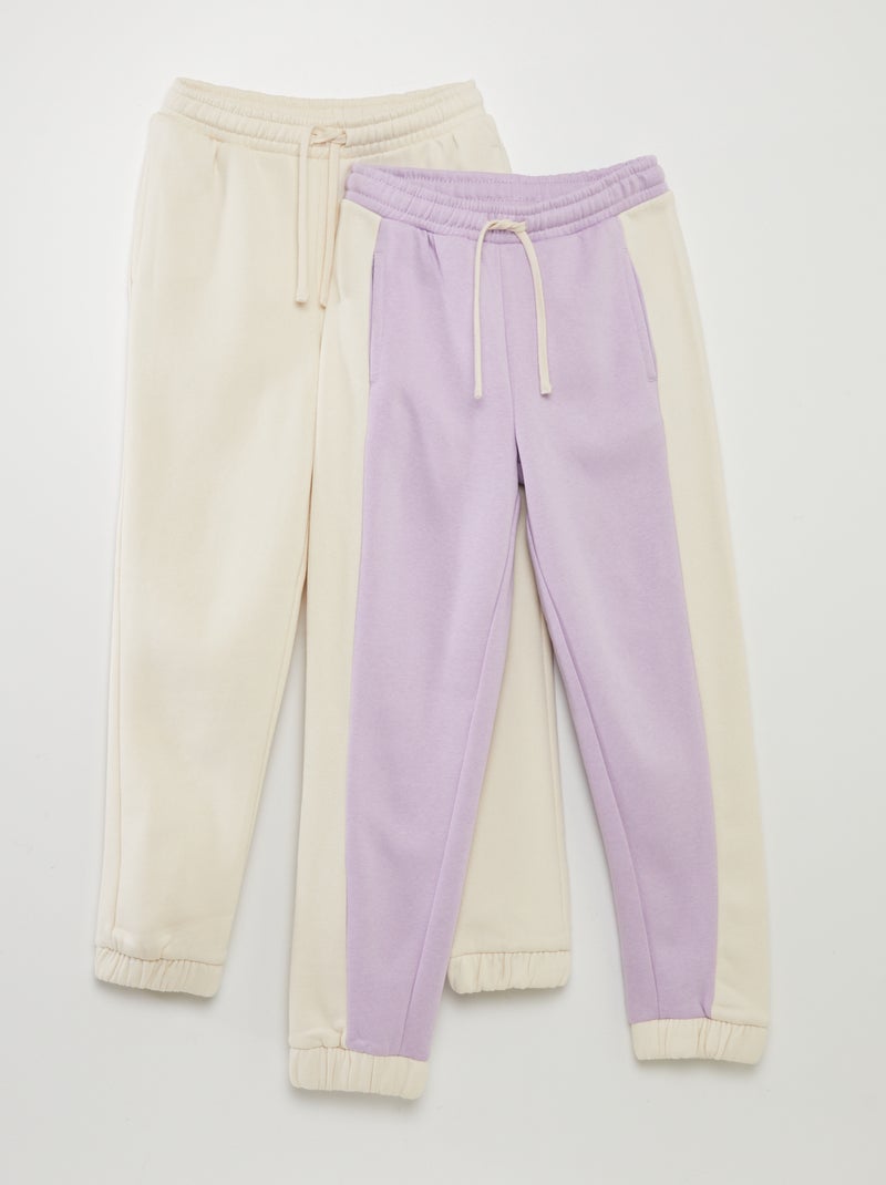 Lot de 2 pantalons de jogging Blanc - Kiabi
