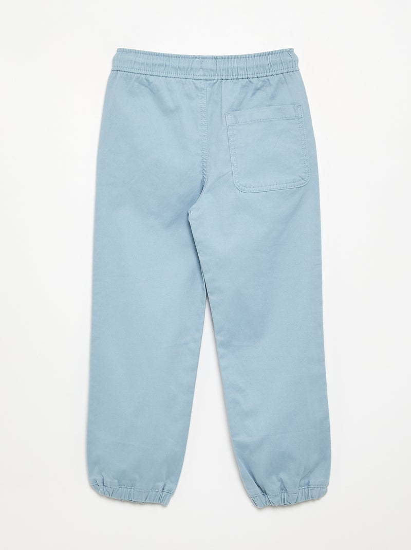 Lot de 2 pantalons de jogging en twill Bleu - Kiabi