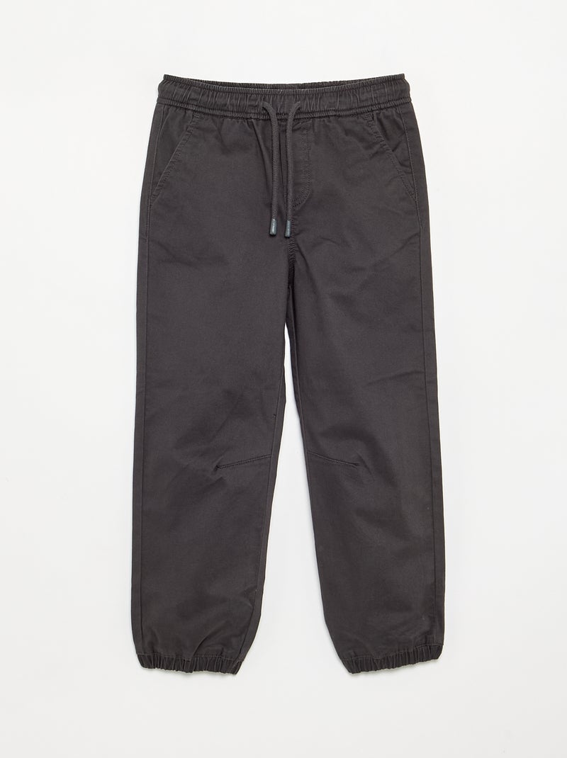 Lot de 2 pantalons de jogging en twill Gris - Kiabi