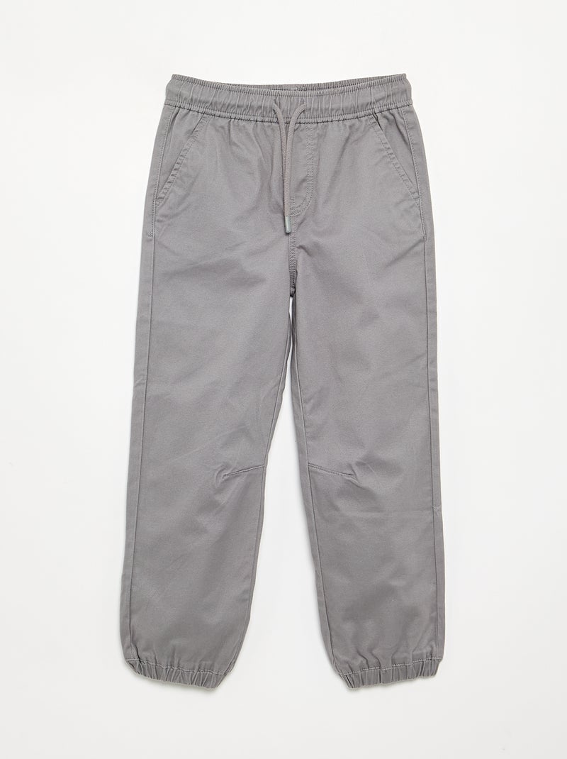 Lot de 2 pantalons de jogging en twill Gris - Kiabi