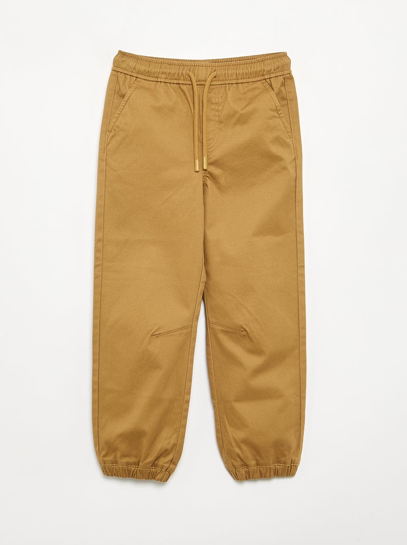 Lot de 2 pantalons de jogging en twill Jaune - Kiabi