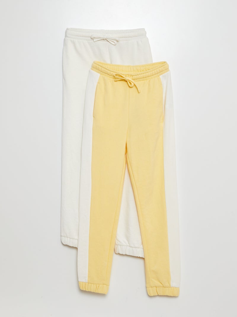 Lot de 2 pantalons de jogging Jaune - Kiabi