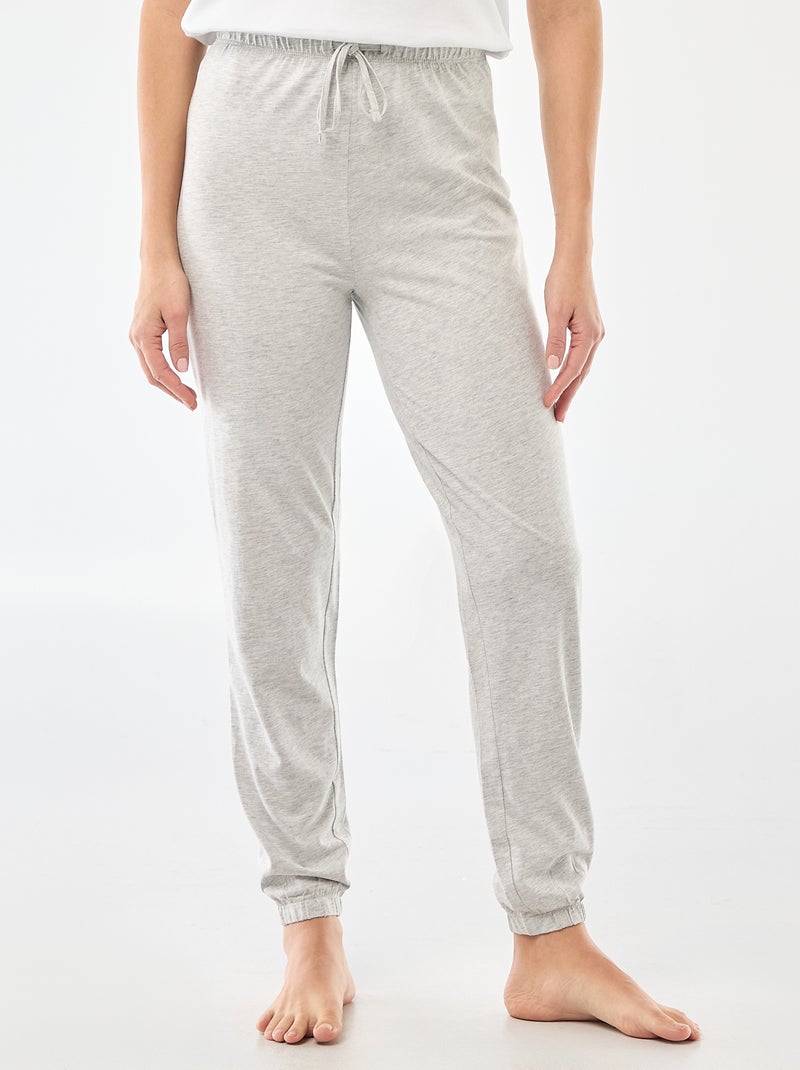Lot de 2 pantalons de pyjama Gris/noir - Kiabi