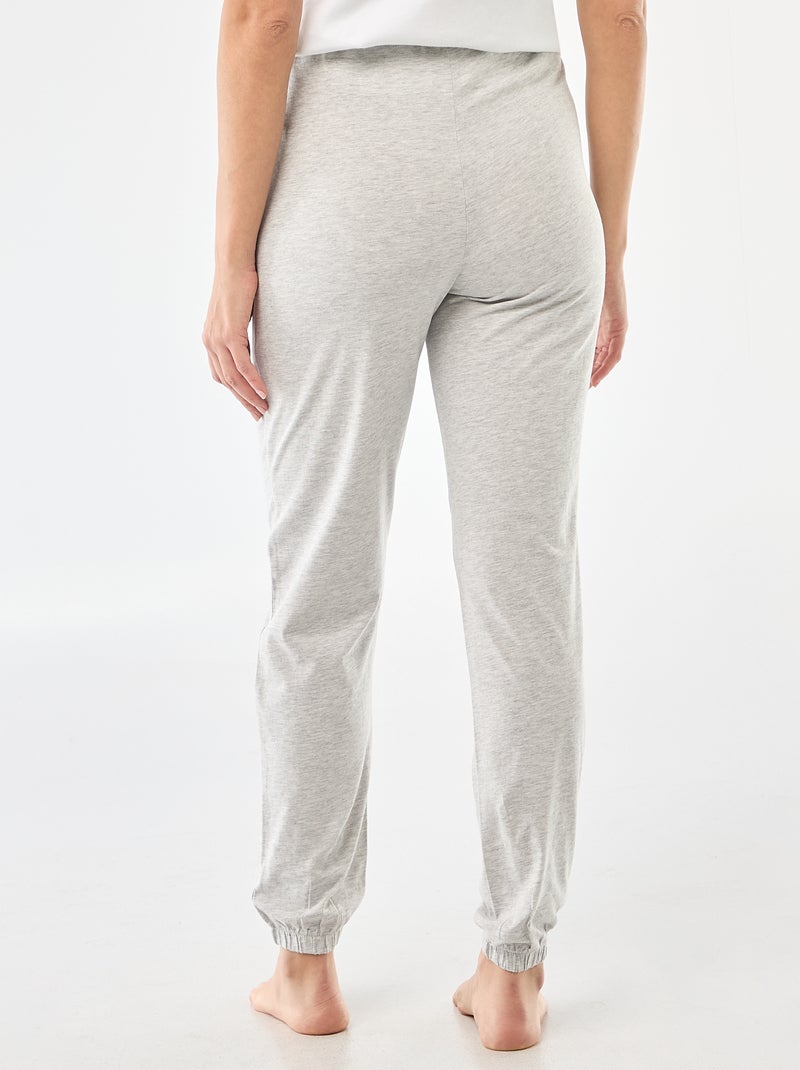 Lot de 2 pantalons de pyjama Gris/noir - Kiabi