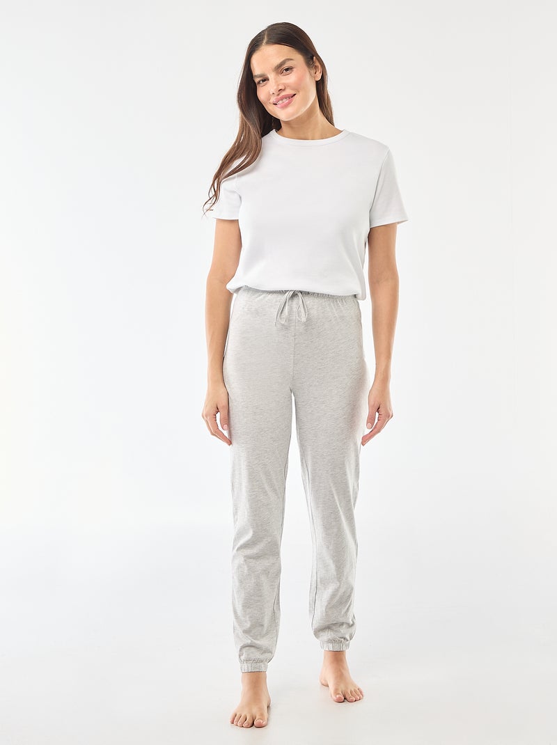 Lot de 2 pantalons de pyjama Gris/noir - Kiabi