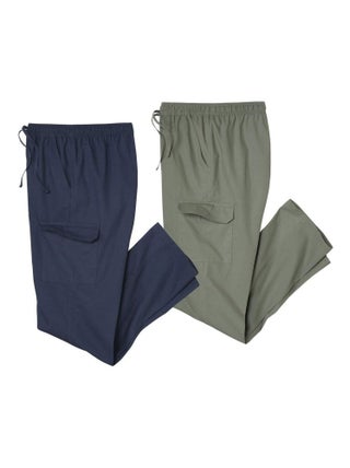 Lot de 2 Pantalons Détente Cargo  - ATLAS FOR MEN