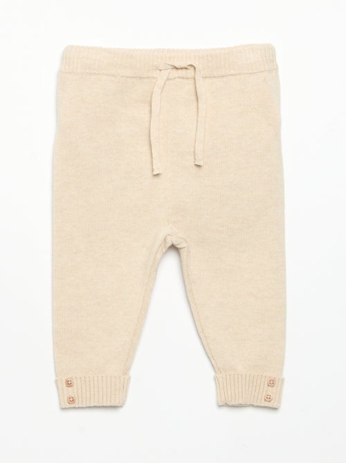 Lot de 2 pantalons en coton tricoté - Kiabi