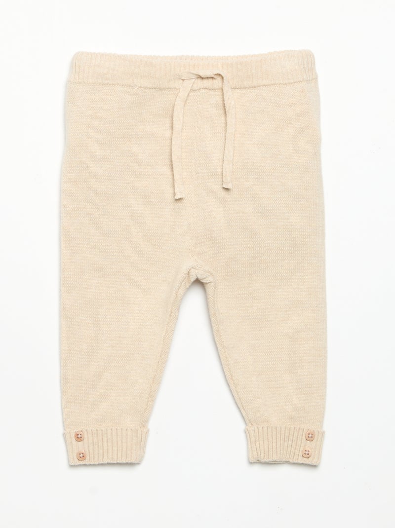 Lot de 2 pantalons en coton tricoté Bleu - Kiabi