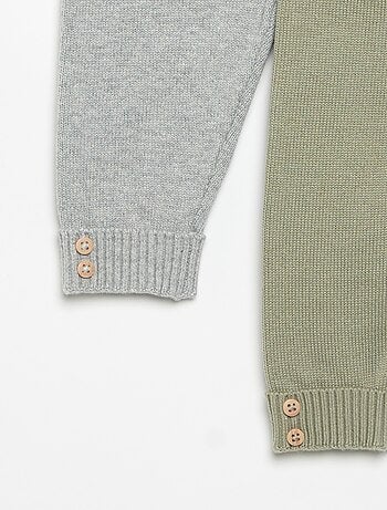 Lot de 2 pantalons en coton tricoté