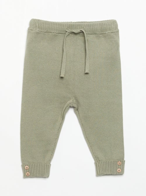 Lot de 2 pantalons en coton tricoté - Kiabi