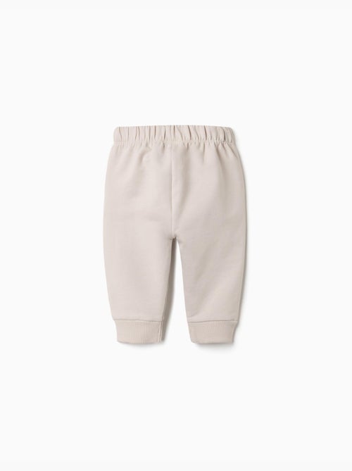 Lot de 2 pantalons en coton unis/à rayures - Kiabi