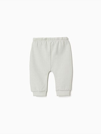 Lot de 2 pantalons en coton unis/rayés