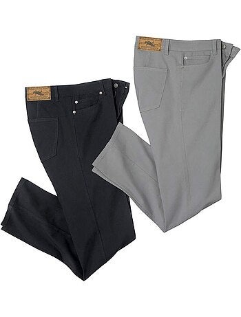 Lot de 2 Pantalons en Twill Stretch - ATLAS FOR MEN