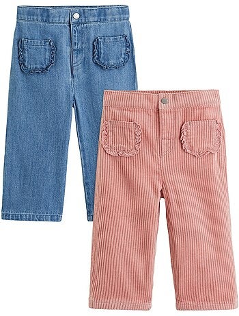 Lot de 2 pantalons enfant cléo