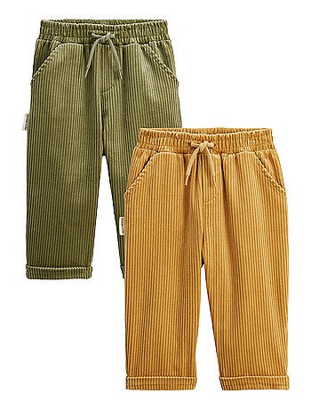 Lot de 2 pantalons enfant en velours côtelé Charly
