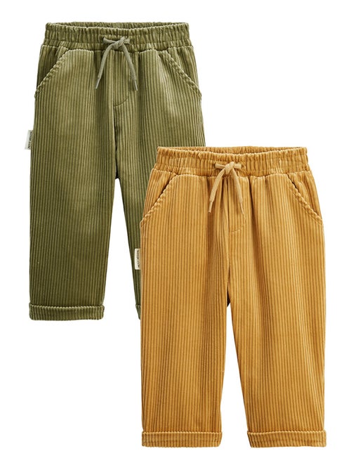 Lot de 2 pantalons enfant en velours côtelé Charly - Kiabi
