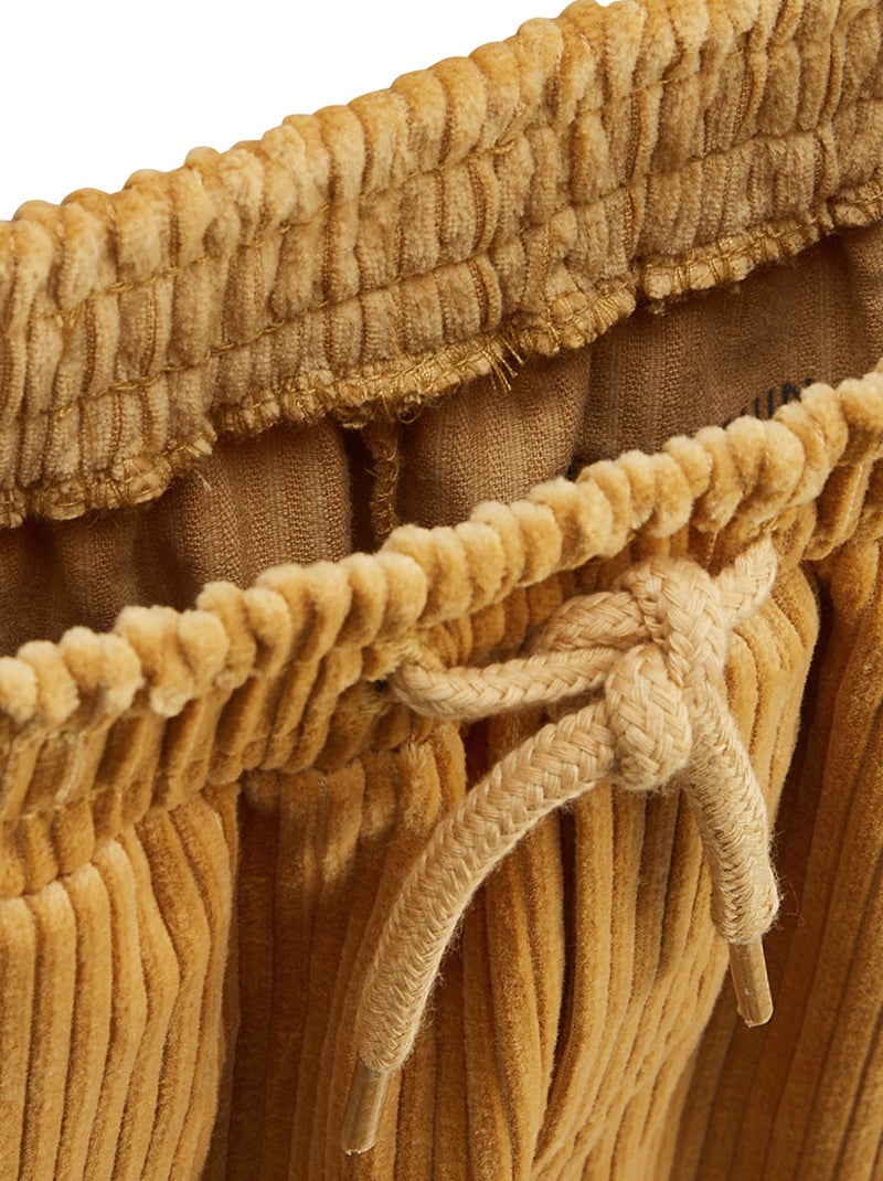 Lot de 2 pantalons enfant en velours côtelé Charly Camel - Kiabi