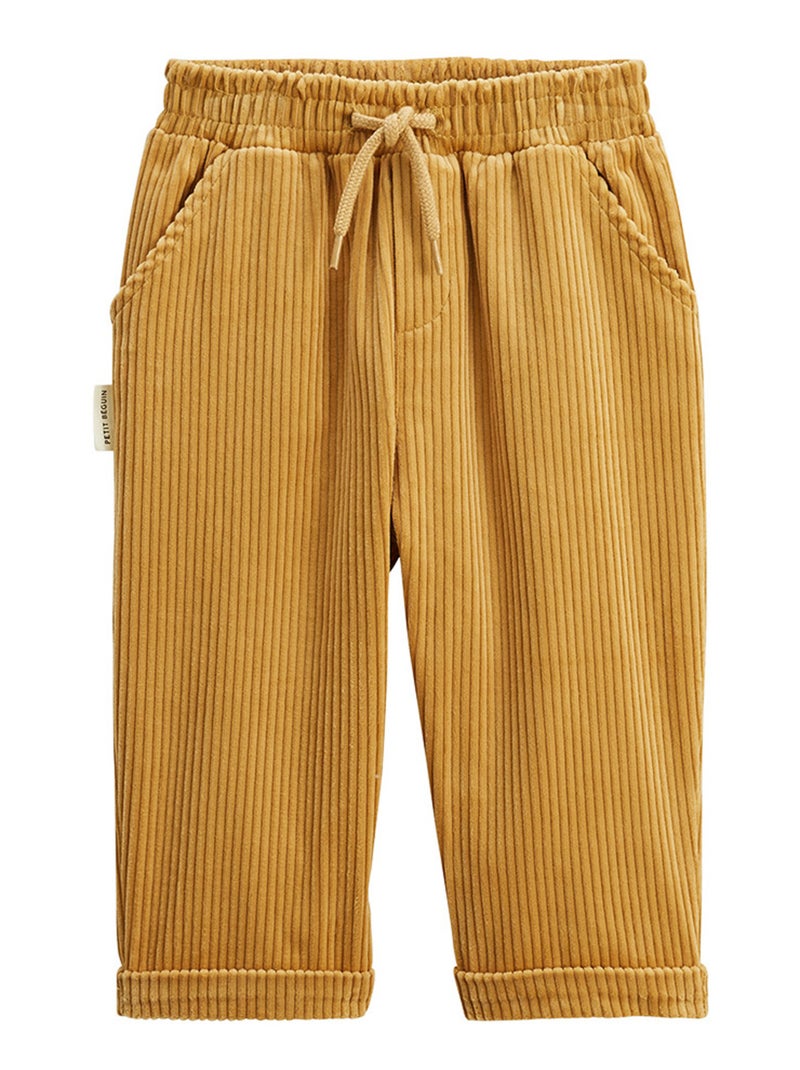 Lot de 2 pantalons enfant en velours c?tel? Charly Camel - Kiabi