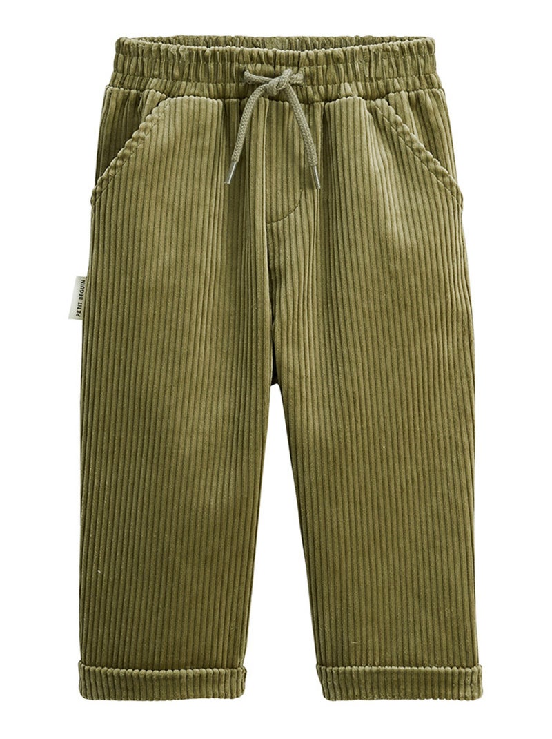 Lot de 2 pantalons enfant en velours c?tel? Charly Camel - Kiabi