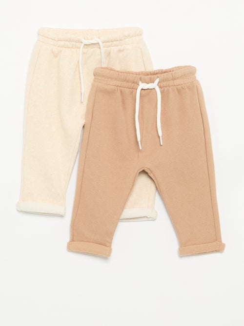 Lot de 2 pantalons forme sarouel en molleton - Kiabi