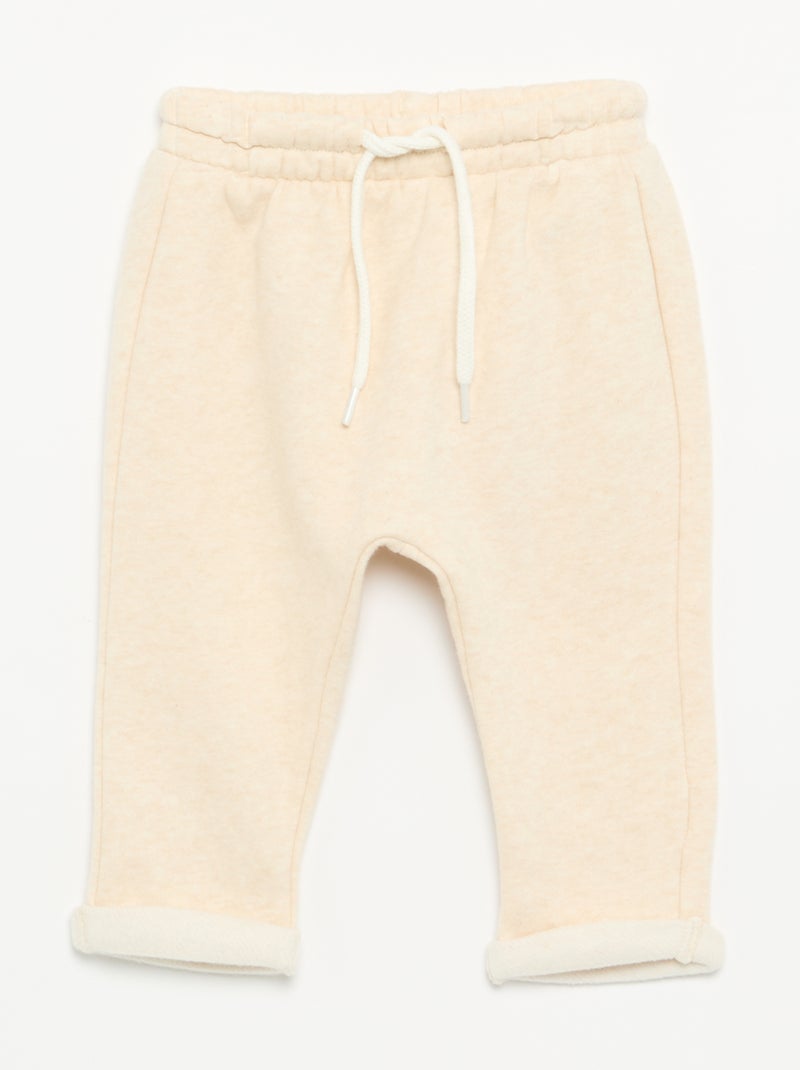 Lot de 2 pantalons forme sarouel en molleton Beige - Kiabi
