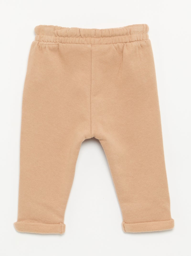 Lot de 2 pantalons forme sarouel en molleton Beige - Kiabi