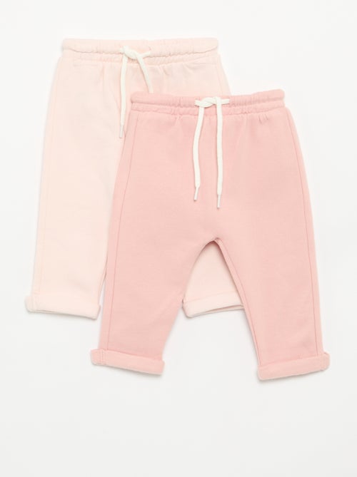 Lot de 2 pantalons forme sarouel en molleton - Kiabi