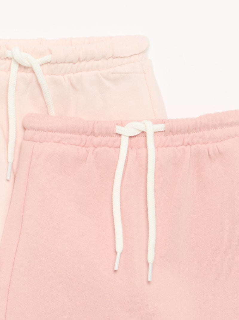 Lot de 2 pantalons forme sarouel en molleton Rose - Kiabi