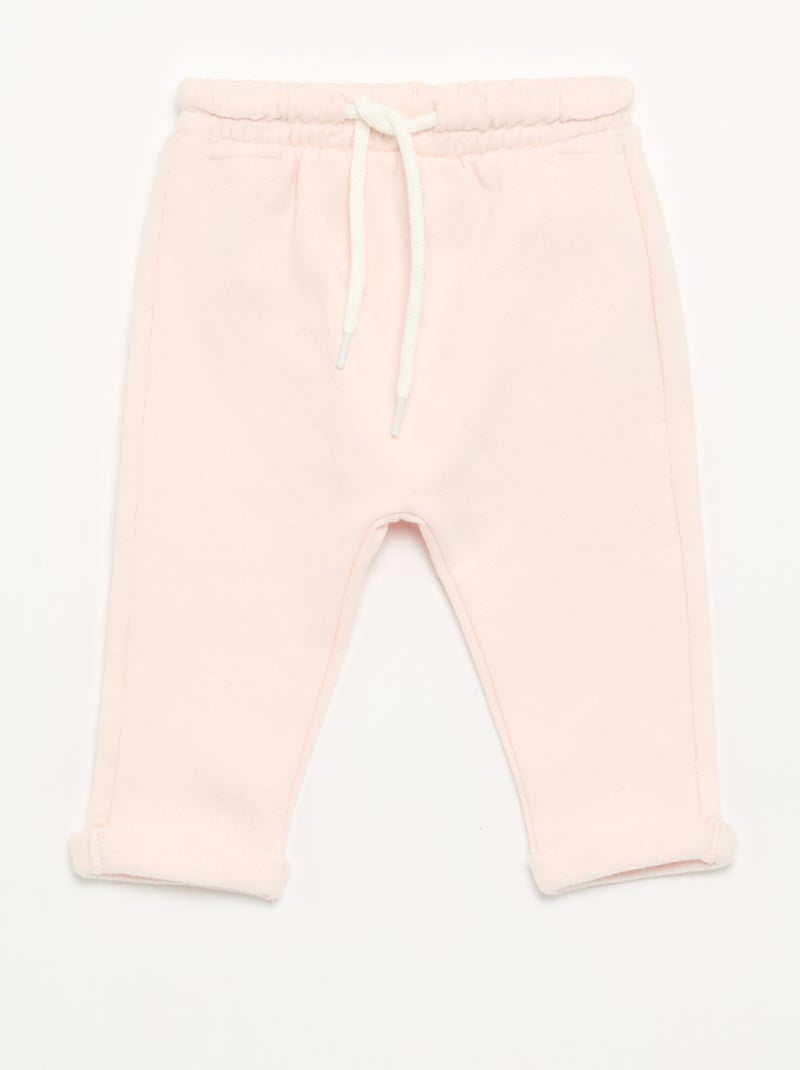 Lot de 2 pantalons forme sarouel en molleton Rose - Kiabi
