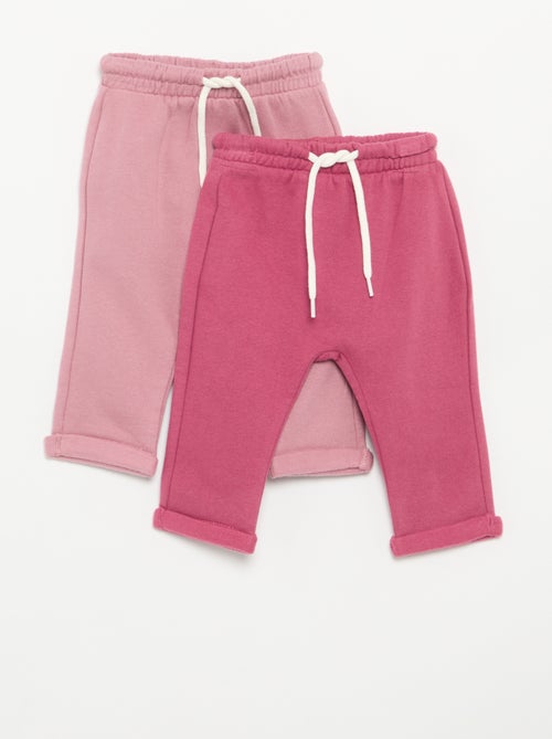 Lot de 2 pantalons forme sarouel en molleton - Kiabi