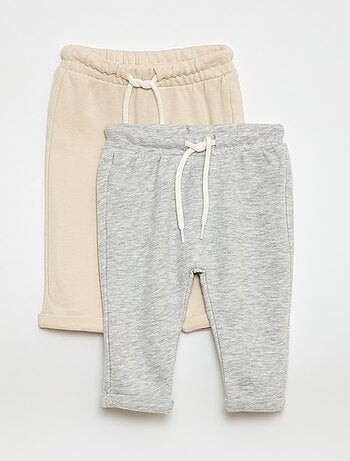 Lot de 2 pantalons jogging en french terry