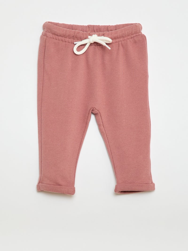 Lot de 2 pantalons jogging en french terry Rose - Kiabi