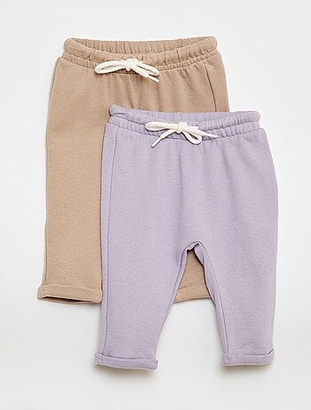 Lot de 2 pantalons jogging en french terry