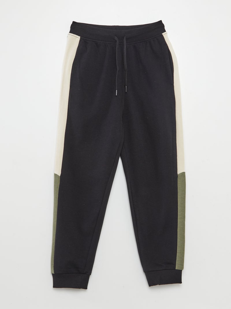 Lot de 2 pantalons jogging Noir/kaki - Kiabi