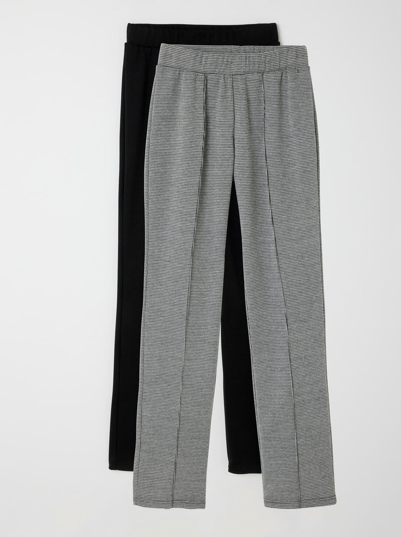 Lot de 2 pantalons maille milano - Damart Noir Blanc - Kiabi
