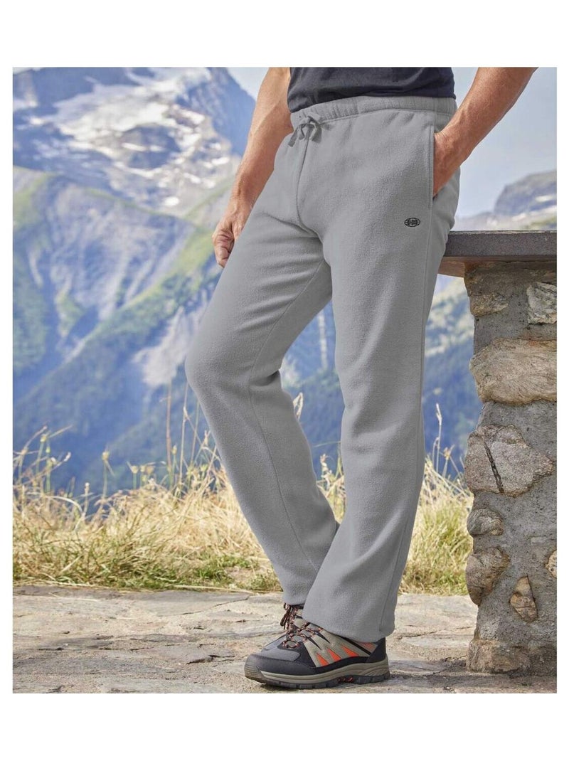 Lot de 2 Pantalons Micropolaires  - ATLAS FOR MEN Gris Noir - Kiabi