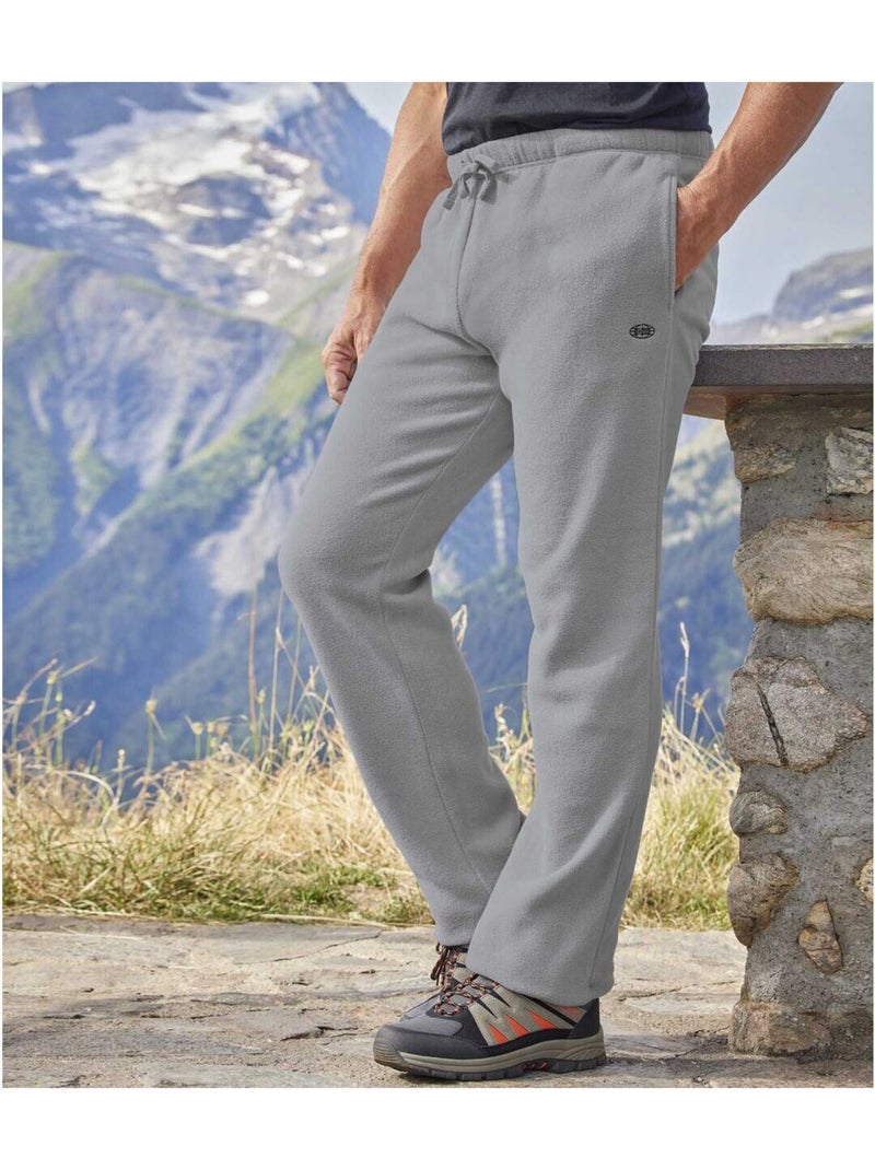 Lot de 2 pantalons micropolaires  - atlas for men Gris Noir - Kiabi